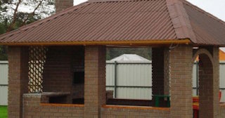 Беседка из кирпича под ключ в Губкине цена от 3253 рублей - Строй-Гбк